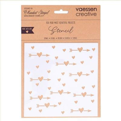 Vaessen Creative - Mundart Stencil Pfeil und Herzen